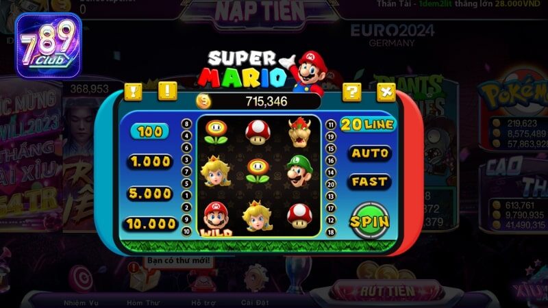 Bí kíp chơi game Super Mario 789Club